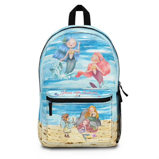 Ocean Vibes Mermaid Backpack | Durable & Perfect for School & Travel